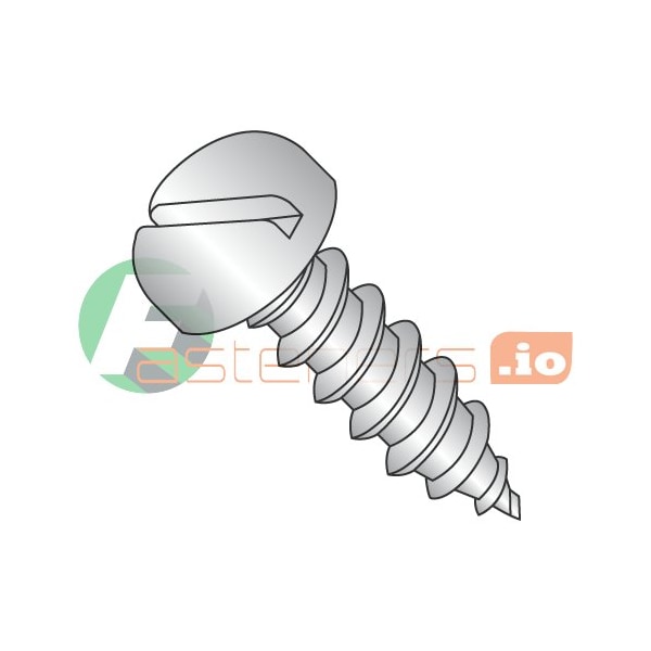 Newport Fasteners Sheet Metal Screw, #6 x 1-3/4 in, 18-8 Stainless Steel Pan Head Slotted Drive, 3000 PK 207758 - main